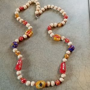 VTG.ART GLASS LONG NECKLACE.MANY DIFFERENT TYPES.